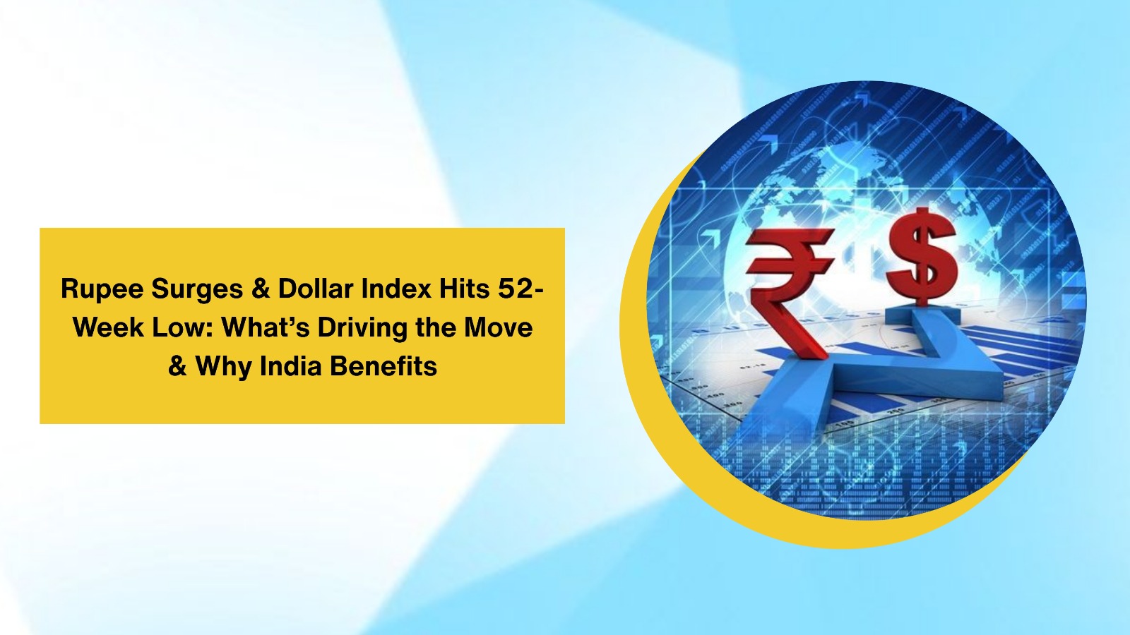 Rupee Surges & Dollar Index Hits 52-Week Low: What’s Driving the Move & Why India Benefits